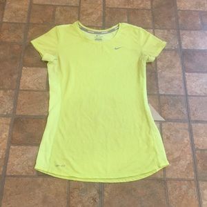 Nike highlighter yellow women’s drift top